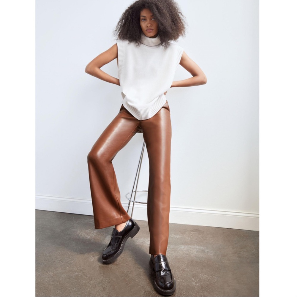 Aritzia Babaton Vegan Leather Bazaar Pants